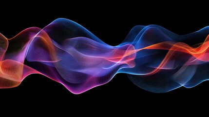 Abstract Colorful Flowing Waves: A Digital Art Piece