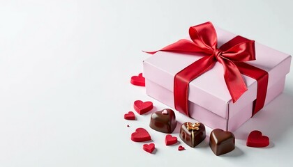 Pink Gift Box, Heart Chocolates, Valentines Day Present, Love