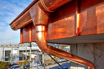 kupfer blech flachdach