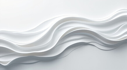 Fototapeta premium Abstract White Flowing Waves. Elegant and smooth lines create a sense of motion and fluidity.