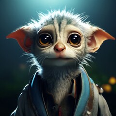 cute cat in a dark background