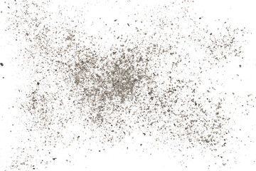 Cigarette ash flying, isolated on white background and texture, clipping path