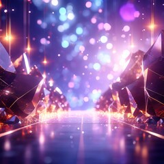 abstract background with bokeh lights