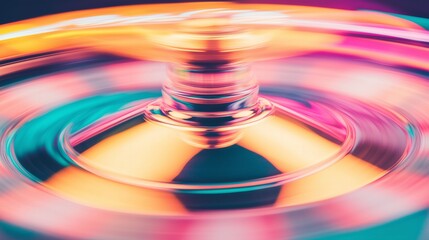 spinning casino roulette motion blur, gambling concept