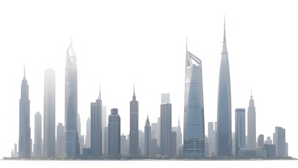 Obraz premium skyscraper buildings set, isolated