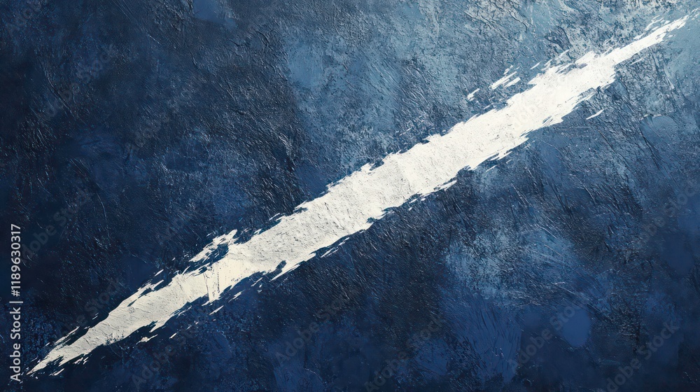 Poster abstract blue texture with a white diagonal line.