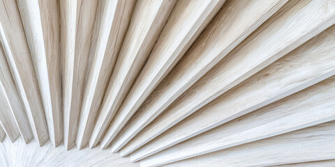 Ceiling decorated with wooden planks. Designer ceiling made of slats. Wooden planks from sustainable sources. Eco-friendly interior design