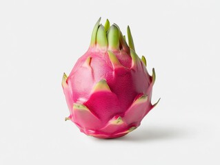 Fototapeta premium Vibrant Dragon Fruit on White Background for Modern Designs
