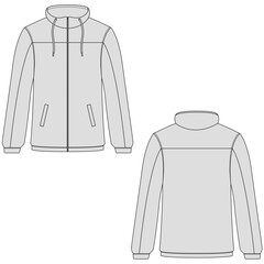 Windbreaker jacket template design. windbreaker jacket mockup   © Bayurey