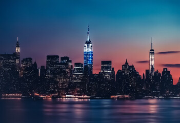 Obraz premium city skyline at night