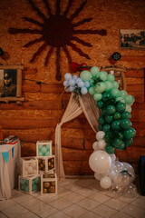 bottles in front of a wall