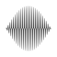 Negative Space Sine Wave Vertical Lines