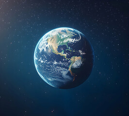 Fototapeta premium Our Amazing Planet Earth Viewed From Space: A Stunning Celestial Display