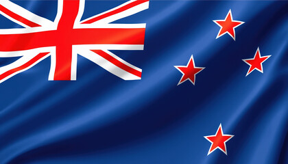 A beautifully designed Waitangi Day banner featuring the New Zealand flag with vibrant colors and stars, symbolizing national pride and cultural heritage.