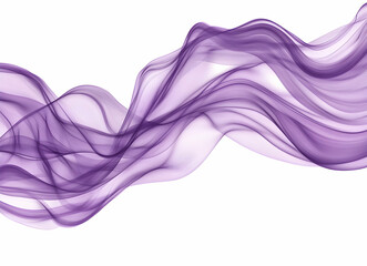 Abstract Purple Flowing Waves: A Serene Digital Artwork