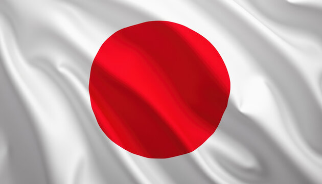 A stylish rendition of the Japanese flag, intended for a National Foundation Day banner, providing space for creative text.