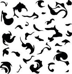 vector set of stains and drips isolated