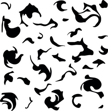 vector set of stains and drips isolated