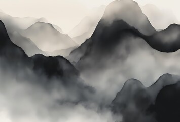 clouds over the mountains