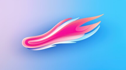 Experience the thrill of modern abstract art with vibrant colors and dynamic motion on a bold blue backdrop.