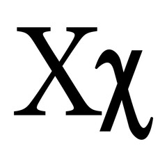 Yunani alphabet icon letter chi