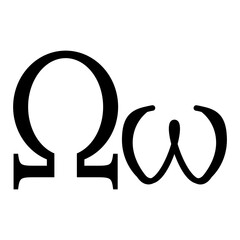 Yunani alphabet icon letter omega © ahmadbahrul
