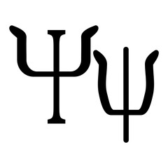 Yunani alphabet icon letter psi © ahmadbahrul