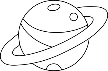 Saturn Planet Coloring Page