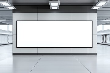 Wide angle billboard mockup for urban environments
