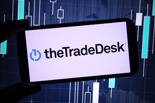 Konskie, Poland - December 03, 2024: The Trade Desk company logo displayed on mobile phone