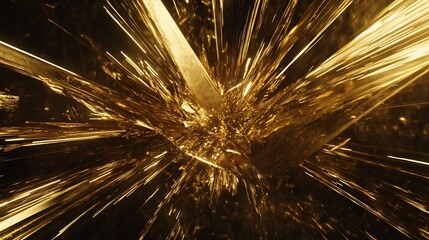 Fototapeta premium Abstract Golden Explosion Rays Burst Background