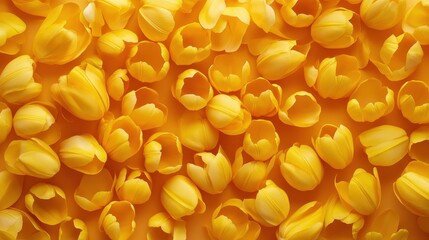 Bright yellow tulip petals creating a vibrant floral background