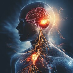 Brain Energy and Neural Pathways: A Visual Representation of Neurological Activity