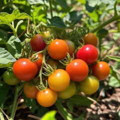 Vibrant Cherry Tomatoes on the Vine