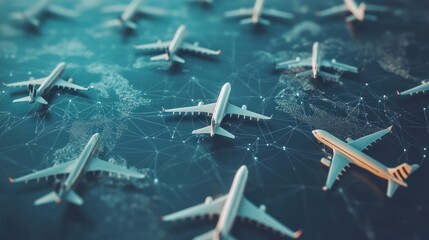 Global Air Travel Network: A Visual Representation of Worldwide Flight Connections