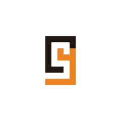 Letter s and y square geometric symbol simple logo vector