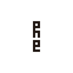 Letter R e square geometric symbol simple logo vector