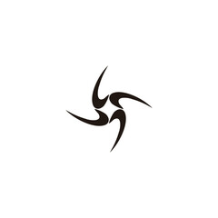 light round geometric symbol simple logo vector