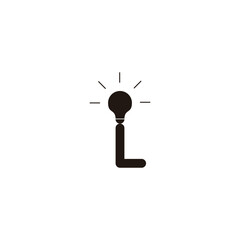 Letter L lamp geometric symbol simple logo vector © Amrah