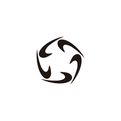polygon rounded geometric symbol simple logo vector