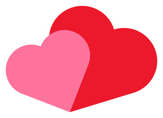 Two Love with Red and Light Pink Colors