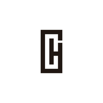 recommend clip art: Letter C and H square outline geometric symbol simple logo vector