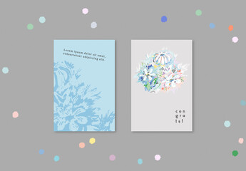 Artistic Floral Cards Layout