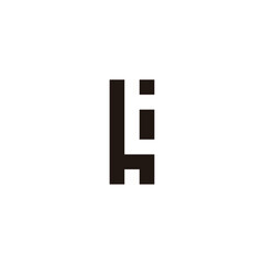 Obraz premium Letter h t i square geometric symbol simple logo vector