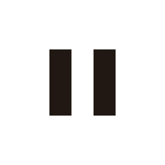 Letter II square geometric symbol simple logo vector