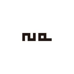 Letter NQ square geometric symbol simple logo vector