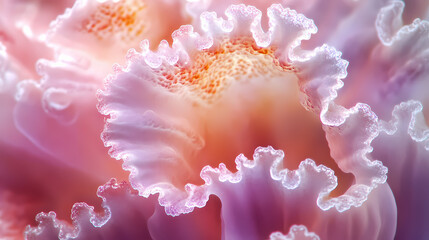 Orchid sepal and petal morphology high resolution microscopic close up. Seapearl. Illustration