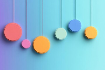 3d paper label timeline infographic design with circles