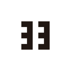 Number 33 square geometric symbol simple logo vector
