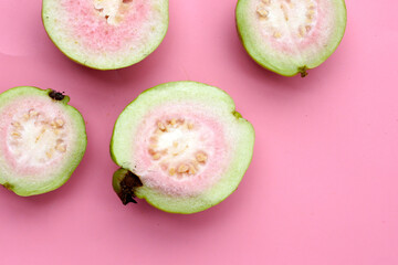 Fresh tropical pink  guava fruit